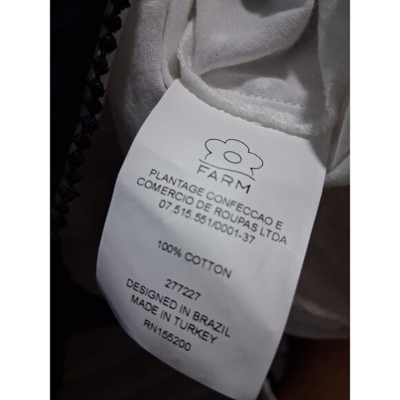 Anthropologie Farm Rio Womens size XS Swiss Dot Wrap Puff Sleeve Color Block Top - Picture 9 of 11